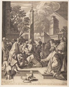 Christus en de kinderen door Jan Sadeler I
