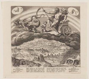 Saturnus, uit De zeven planeten door Jan Sadeler I