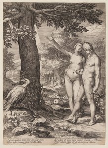 Adam en Eva voor de Boom der Kennis, uit Geschiedenis van de Eerste Ouders van de Mens