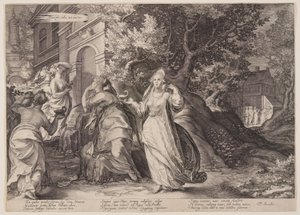 Dwaze maagden missen hun rendez-vous met onze Heer, uit de parabel van de wijze en dwaze maagden