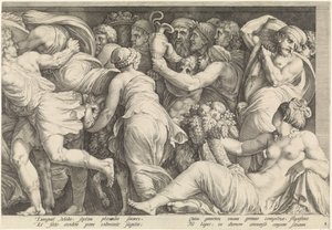Fries met de bestraffing van Niobe (plaat 8) door Jan Saenredam