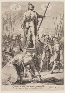 Mars als heerser over de krijgskunsten, uit Zeven Planeetgoden door Jan Saenredam