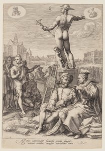Mercurius die de Kunsten leidt, uit Zeven Planeetgoden door Jan Saenredam
