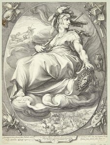 Minerva door Jan Saenredam