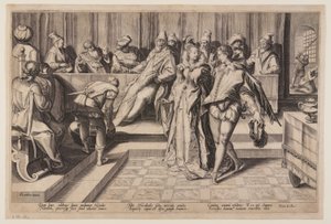 Salome danst voor Herodes door Jan Saenredam