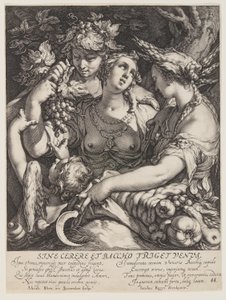 Sine Cerere en Baccho Friget Venus door Jan Saenredam