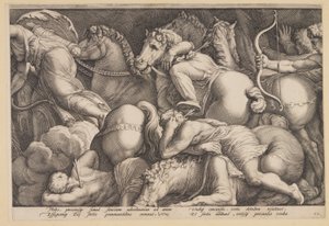De straf van Niobe (Plaat 2) door Jan Saenredam