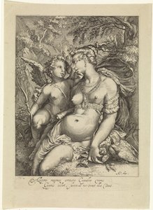 Venus en Amor door Jan Saenredam
