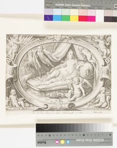 Venus op Haar Bank terwijl Eros Zijn Koker met Pijlen Vult