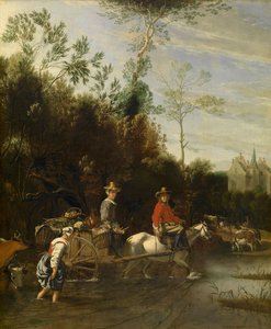 Ondiep Water bij een Kasteel