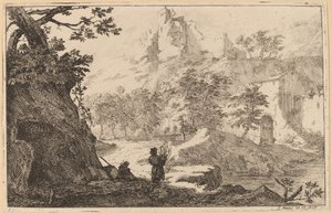 Ruïnes op een heuveltop door Jan Smees