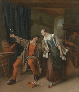 Een boerenechtpaar in een herberg
