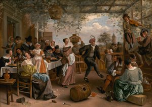 Het Dansende Paar, 1663 door Jan Steen