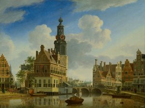 De Munttoren gezien vanaf het Singel, 1751