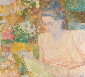 Portret van Marie Jeanette de Lange. 1900 door Jan Toorop