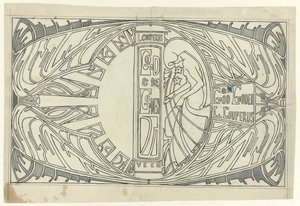 Bandontwerp voor: Louis Couperus, God en Goden, 1903