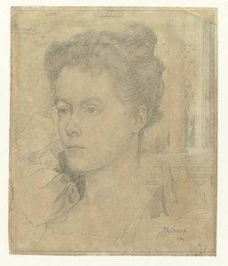 Portret van Jan Toorops echtgenote Annie Hall of haar zus Janet Hall