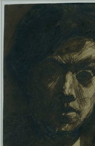 Zelfportret van de schilder Jan Toorop door Jan Toorop