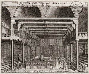 Interieur van de Portugese Synagoge in Amsterdam