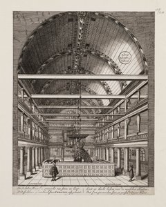 Interieur van de Portugese Synagoge in Amsterdam door Jan Veenhuysen