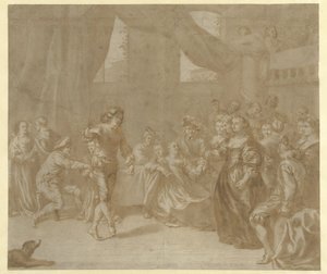Dansend paar op een feest