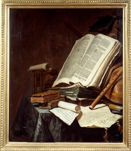 Boeken en muziekinstrumenten