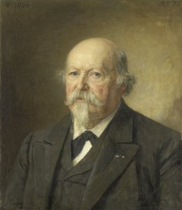 Johan Philip van der Kellen (1831-1906). Directeur van het Rijksprentenkabinet (1876-96) door Jan Veth (signed by artist)