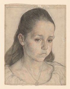Portret van een meisje Kolkman door Jan Veth