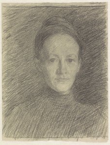Portret van mejuffrouw C.J. Veth door Jan Veth