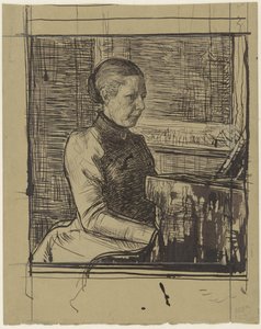 Portret van mevrouw Van Marken-Matthes door Jan Veth