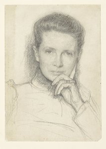 Studie voor het portret van mevrouw K.C. Boxman-Winkler door Jan Veth
