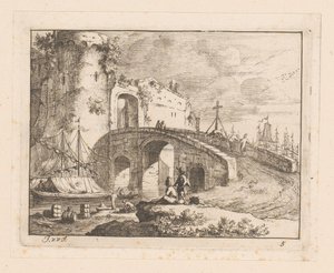 Stadspoort bij een Italiaanse haven