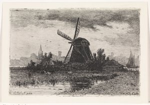 Landschap met molen