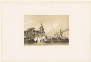 Gezicht op de Oude Hoofdpoort te Rotterdam