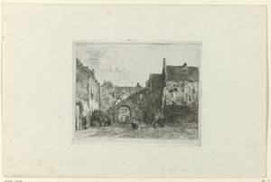 Gezicht op het Binnenhof door Jan Weissenbruch