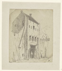 Steigerpoort te Leerdam door Jan Weissenbruch