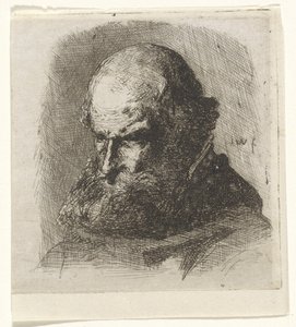 Studie van een oude man door Jan Weissenbruch