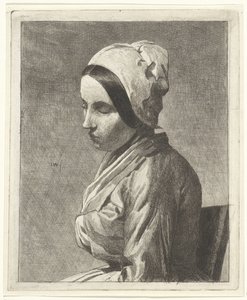 Studie van een zittende vrouw