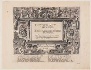 Frontispice, uit Theatrum Vitae Humanae (De tijdperken van de mens) door Jan Wierix