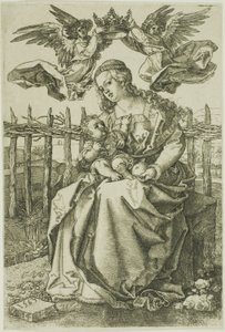 Madonna gekroond door twee engelen