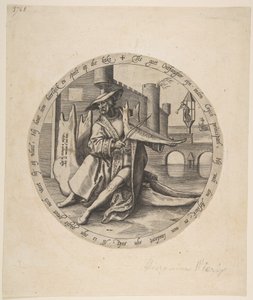 De rijke man die viool speelt op een kaakbeen, ca. 1568