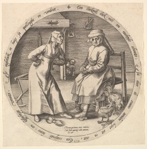 De kijvende vrouw en de kakelende hen, ca. 1568