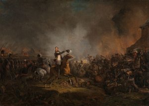 De Prins van Oranje bij Quatre Bras, 16 juni 1815 door Jan Willem Pieneman