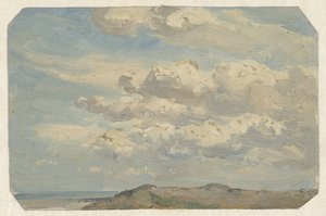 Duintop met links de zee door Jan Willem van Borselen