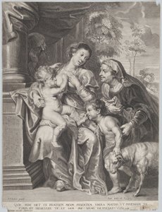 De Heilige Familie met Elizabeth en de jonge Sint Jan de Doper, de Maagd die het kind Christus voedt (c.1635-42)
