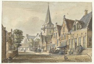 Gezicht in het dorp Harmelen door Jan de Beijer