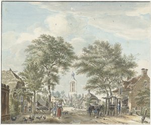 Gezicht op Scherpenzeel door Jan de Beijer