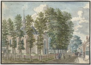 Gezicht op de kerk van Bloemendaal
