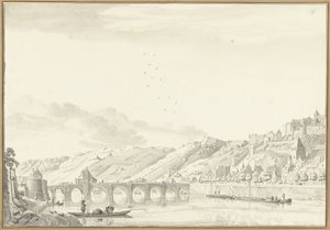 Gezicht op de stad en het Kasteel te Namen door Jan de Beijer