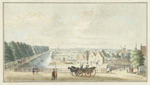 Gezicht van de Wal bij de Catharijnepoort te Utrecht door Jan de Beijer